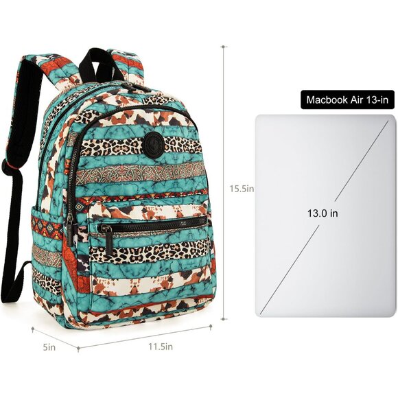 Stylish Daypack for Women: Bohemian Backpack with Adjustable Straps & Pockets - Picture 3 of 8